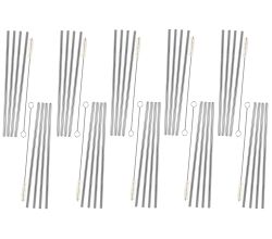 10er SET Metaltex 253180000 Trinkhalme INOX zu je 4 Stk. inkl. Reinigungsbürste / Strohhalme