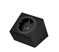 THEBO ST 3040 ST/1 Steckdosenelement in SCHWARZ / THEBO Licht / Unterbau Steckdose / Unterschranksteckdose / Steckdose / Schukostecker