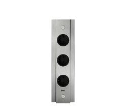 THEBO Energie-Ecksäule ST 3072/320/3 USB aus Edelstahl mit 3 Steckplätzen
