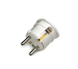 THEBO Schutzkontakt Winkelstecker weiss 250 V/16 A CE, VDE / Schuko-Stecker