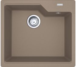 FRANKE Spüle URBAN UBG 610-56 mit Excenterbedienung Drehknopf Edelstahl / Ausschnittmaß 540 x 480 mm R15 / Granitspüle