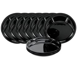 10er SET CreaTable 22920 Fondueteller UNIVERSAL 27 cm, schwarz glänzend