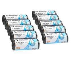 10er SET DEISS 44901 - UNIVERSAL PLUS - 6 Liter Abfallsäcke GRAU - 50 Stk. je Rolle / Emil Deiss / Müllbeutel