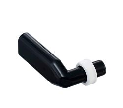 TG-Kunststoffe Winkelrohr starr 112,5 x 67 Überlaufanschluss oval / Überlaufverbindung
