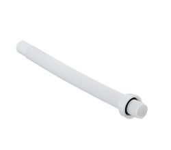 TG-Kunststoffe Wellrohr NW 25 mit 330 mm Länge und 1 Zoll Verschraubung inkl. Dichtung / Überlaufverbindung