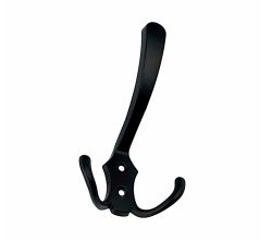 DesignLight Garderobenhaken W-02L-CZ-C-01 in SCHWARZ / Wandhaken