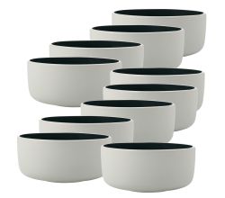 10er SET Maxwell & Williams TINT Schale 14 cm, Schwarz, Porzellan, AY0252