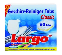 Largo Geschirr Reinigertabs Classic 60 Tabs à 18 g (1080 g) / Geschirrspülmaschinentabs / Spültabs / Spülmaschinentabs