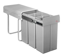 WESCO 757611-85 Abfallsorter Bio-Trio 30 DT (3x10) Liter ab 30 cm Schrankbreite / TRENTA 1