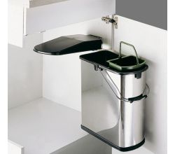 WESCO 790454-42 Abfallsorter 19 Liter ÖKO DT inkl. Bio Boy Eimer / ab 45 cm Schrankbreite / VARIO-4 / Schwenktechnik