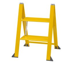 W.steps, VIKINGSTEP MIDI Yellow, WL728502, extrem kompakte Trittleiter gelb lackiert