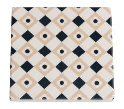 Medina Untersetzer Zagora, Keramik/Kork, 9,5 x 9,5 x 0,75 cm, DU0018