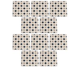 10er SET Medina Untersetzer Zagora, Keramik/Kork, 9,5 x 9,5 x 0,75 cm, DU0018