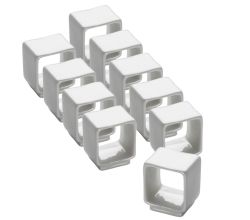 10er SET Serviettenring quadratisch / Maxwell & Williams / Serviettenhalter