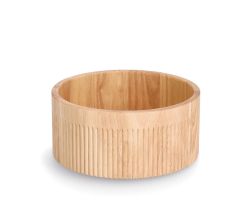 ZELLER 25666 Schale STRIPES aus Gummibaum, Ø 27 x 12 cm
