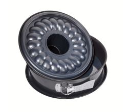 ZENKER Springform 26 cm mit Flach- & Rohrboden inkl. Auslaufschutz / Serie Deluxe / Backform / Kuchenform