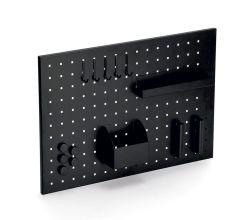 ZELLER 11137 Memoboard mit Utensilien, Metall, schwarz, ca. 50 x 35 cm