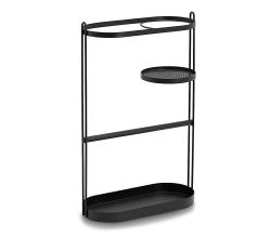 ZELLER Schirmständer 13014 aus Metall, schwarz ca. 35,8 x 16 x 57,2 cm