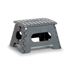 ZELLER Klapphocker 13031 aus Kunststoff, anthrazit / Tritt / Klappstiege