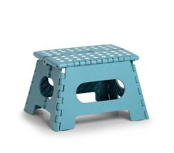 ZELLER Klapphocker 13032 aus Kunststoff, eisblau / Tritt / Klappstiege