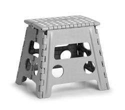 ZELLER Klapphocker 13034 aus Kunststoff, grau / Tritt / Klappstiege