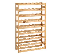 ZELLER Weinregal 13165 für 54 Flaschen, aus Kiefernholz / Weinflaschen-Regalsystem
