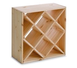 ZELLER Weinregal 13171 für 24 Flaschen, Kiefernholz / Weinflaschen-Regalsystem
