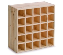 ZELLER Weinregal 13172 für 25 Flaschen, Kiefernholz / Weinflaschen-Regalsystem