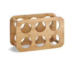 ZELLER 13559 Weinregal für 6 Flaschen, Bambus, ca. 38 x 16 x 24 cm / Weinflaschen-Regalsystem