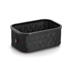 ZELLER 14557 Aufbewahrungskorb aus Polyester/Bambus, SCHWARZ ca. 38 x 26 x 16 cm