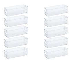 10er SET ZELLER 14751 Aufbewahrungsbox 25,5 x 9,5 x 7,6 cm, Kunststoff / Kunststoffbox