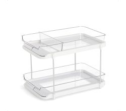 ZELLER Etagenregal 14757 aus Kunststoff mit zwei Ablagen, ausziehbar / Etagere