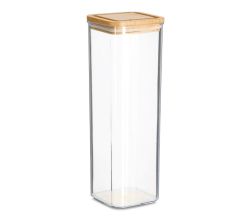 ZELLER 14769 Vorratsdose 1900 ml aus Kunststoff mit Bambusdeckel