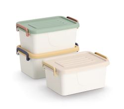 ZELLER 15215 Aufbewahrungsboxen-Set 3 tlg. aus Kunststoff, weiß ca. 30 x 21 x 13 cm