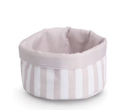 ZELLER 15235 Brotbeutel STRIPES aus Baumwolle/Polyester, wendbar ca. Ø 23 x 13 cm