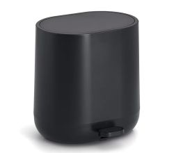 ZELLER 18719 Treteimer 6 Liter in schwarz mit Soft Close / Eimer