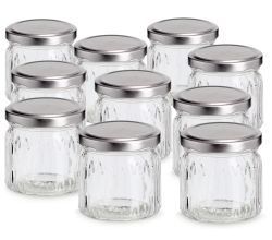 10er SET ZELLER 19057 Einmachglas 150 ml mit Metalldeckel, ca. Ø 6,7 x 6,7 cm