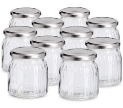 10er SET ZELLER 19058 Einmachglas 280 ml mit Metalldeckel, ca. Ø 8,1 x 8,6 cm