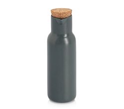 ZELLER 19390 Essig- und Ölflasche 300 ml Keramik mit Kork, schwarz