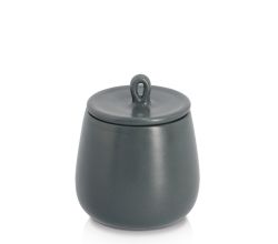 ZELLER 19393 Gewürzdose 220 ml aus Keramik, schwarz