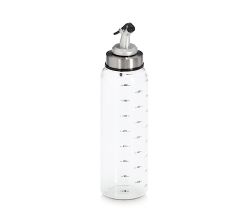 ZELLER 19656 Essig-/ Ölflasche 500 ml Glas/Metall, ca. Ø 6,5 x 24,5 cm