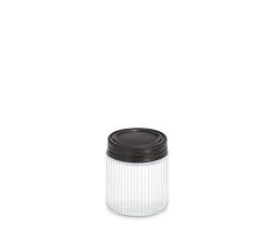 ZELLER 19660 Vorratsglas 120 ml mit Metalldeckel, Glas/Metall, ca. Ø 6 x 7 cm