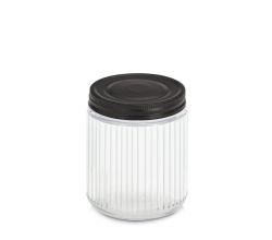 ZELLER 19662 Vorratsglas 520 ml mit Metalldeckel, Glas/Metall, ca. Ø 9,3 x 11,3 cm