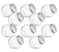 10er SET ZELLER 19786 Vorratsglas CANDY 630 ml mit Edelstahldeckel, ca. 12 x 8,5 x 12,5 cm