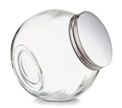 ZELLER 19789 Vorratsglas CANDY 2850 ml mit Edelstahldeckel, ca. 19 x 13,5 x 19 cm