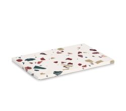 ZELLER 25684 Servierplatte, Terrazzo, ca. 30 x 20 x 1,4 cm