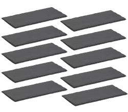 10er SET ZELLER 24524 Servierplatte aus Schiefer, ca. 30 x 15 x 0,7 cm