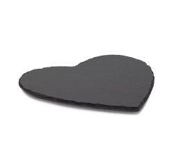 ZELLER 24525 Servierplatte HEART aus Schiefer, ca. 30 x 30 x 1 cm