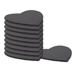 10er SET ZELLER 24525 Servierplatte HEART aus Schiefer, ca. 30 x 30 x 1 cm