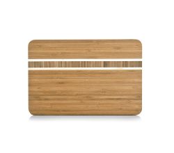ZELLER 25235 Schneidebrett aus Bambus, ca. 30 x 20 x 1,6 cm